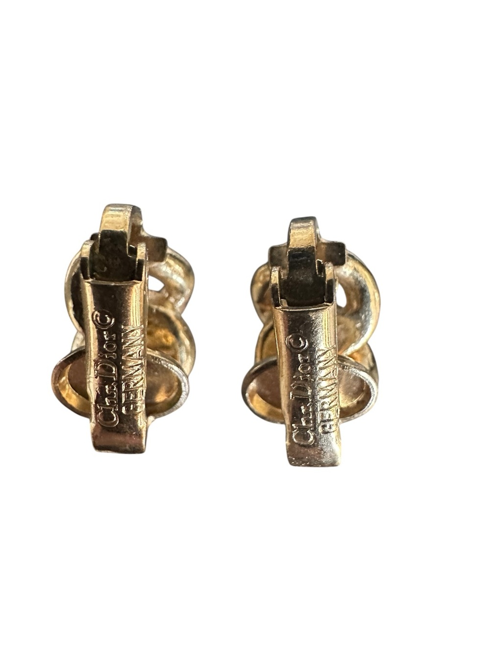 Vintage Christian Dior Gold Tone Love Knot Clip-On Earrings - Picture 3 of 9